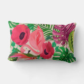 かわいらしフローラの装飾的な目を引く ランバークッション (裏面)