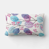 かわいらしフローラの装飾的な目を引く ランバークッション (裏面)