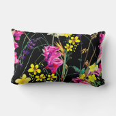 かわいらしフローラの装飾的な目を引く ランバークッション (裏面)