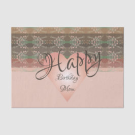 かわいらしフローラアクセント付きストライプティッシュペーパー 薄葉紙