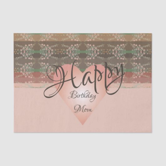 かわいらしフローラアクセント付きストライプティッシュペーパー 薄葉紙 (正面)