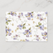 かわいらしフローラアドバイスとウィーズブライダルシャワー エンクロージャーカード (裏面)