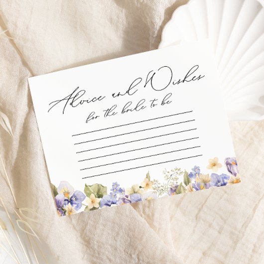 かわいらしフローラアドバイスとウィーズブライダルシャワー エンクロージャーカード