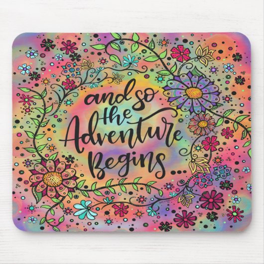 かわいらしフローラアドベンチャー開始引用文 マウスパッド (正面)