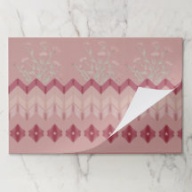 かわいらしフローラアート紙ランチョンマット