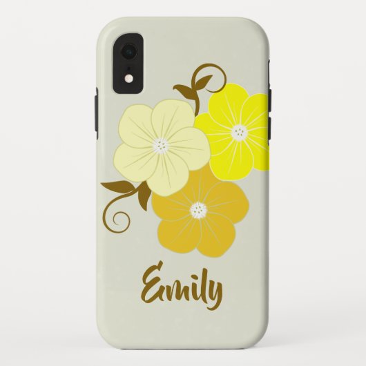 かわいらしフローライラストレーション Case-Mate iPhoneケース (裏面)