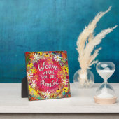 かわいらしフローラインスパイアの開花引用文 フォトプラーク (インサイチュ)