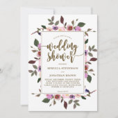 かわいらしフローラウェディングシャワー 招待状 (正面)