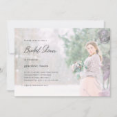 かわいらしフローラオーバーレイブライダルシャワー写真 招待状 (正面)