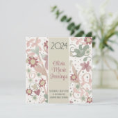 かわいらしフローラカスタム写真卒業招待状 招待状 (スタンド正面)