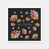 かわいらしフローラカラフル写真 スタンダードカクテルナプキン (正面)