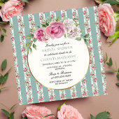 かわいらしフローラガーデンブライダルシャワー 招待状