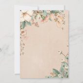 かわいらしフローラスクリプエレガント男女兼用トベビー 招待状 (裏面)