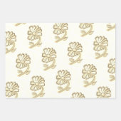 かわいらしフローラスケッチ ラッピングペーパーシート (正面3)