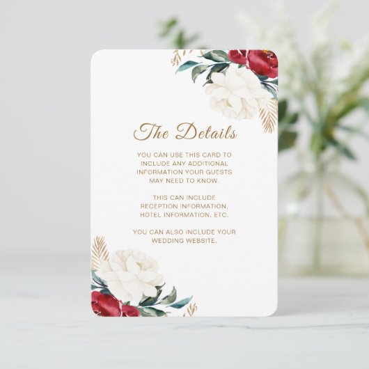 かわいらしフローラス結婚クリスムゲスト情報 エンクロージャーカード (スタンド正面)