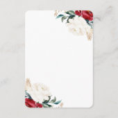 かわいらしフローラス結婚クリスムゲスト情報 エンクロージャーカード (裏面)