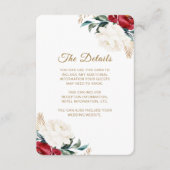 かわいらしフローラス結婚クリスムゲスト情報 エンクロージャーカード (正面)
