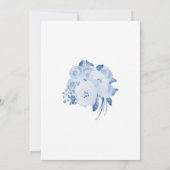 かわいらしフローラダスティブルー新しいアドレスの移動 案内状 (裏面)