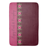 かわいらしフローラデザイン バスマット (正面縦)