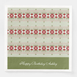 かわいらしフローラトリムファンシー紙Nakpkins