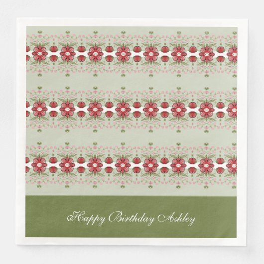 かわいらしフローラトリムファンシー紙Nakpkins (正面)