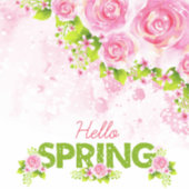 かわいらしフローラハロー春 シール (正面)