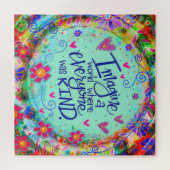 かわいらしフローラハートおもしろいやさしさ引用文トレンディー ジグソーパズル (横)