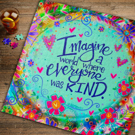 かわいらしフローラハートおもしろいやさしさ引用文トレンディー ジグソーパズル