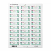 かわいらしフローラバラフラワー差出人住所 ラベル (フルシート)