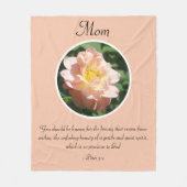 かわいらしフローラバラ1ピーター聖なる書物、 経典パーソナライズされた フリースブランケット (正面)