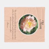 かわいらしフローラバラ1ピーター聖なる書物、 経典パーソナライズされた フリースブランケット (正面(横))