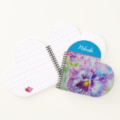 かわいらしフローラパステルパンシーパープルキュートガールズ ノートブック (内部)