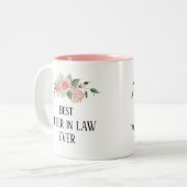 かわいらしフローラパーソナライズされたの姉 ツートーンマグカップ (正面左)