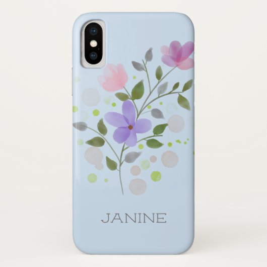 かわいらしフローラパーソナライズされたデザインケース Case-Mate iPhoneケース (裏面)