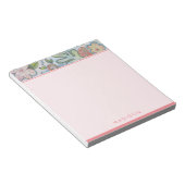 かわいらしフローラパーソナライズされたメモ帳 ノートパッド (アングル)