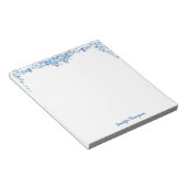 かわいらしフローラパーソナライズされたメモ帳 ノートパッド (アングル)