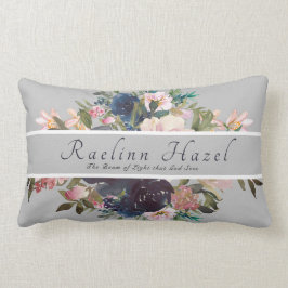 かわいらしフローラパーソナライズされた意味ベビーガール名 ランバークッション