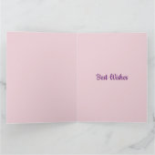 かわいらしフローラパーソナライズされた退職 カード (内部)