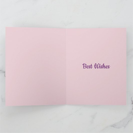 かわいらしフローラパーソナライズされた退職 カード (内部)