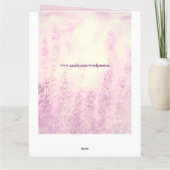 かわいらしフローラパーソナライズされた退職 カード (裏面)