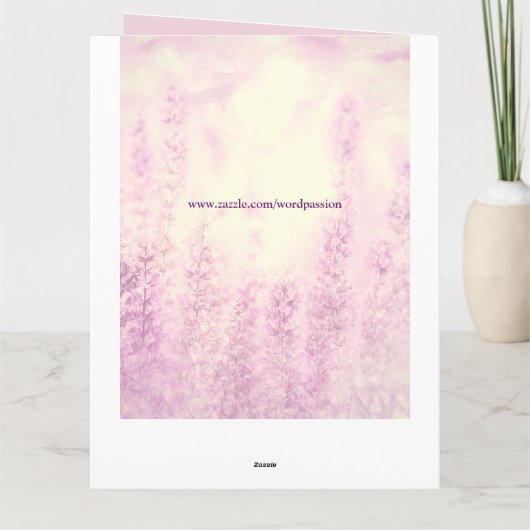 かわいらしフローラパーソナライズされた退職 カード (裏面)