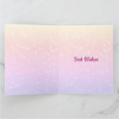 かわいらしフローラパーソナライズされた退職 カード (内部)