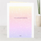 かわいらしフローラパーソナライズされた退職 カード (裏面)