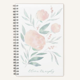 かわいらしフローラパーソナライズされた ノートブック
