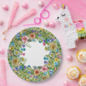 かわいらしフローラパーティープレート ペーパープレート (パーティー)