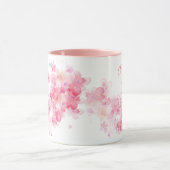 かわいらしフローラピンクの水の色の最高のいとこまで マグカップ (中央)