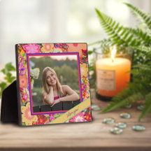 かわいらしフローラピンク写真のカスタマイズ愛のメッセージ