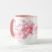 かわいらしフローラピンク水の色の最高の叔母エバ マグカップ (正面左)