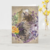 かわいらしフローラフレインスパイアームポートレート カード (黄色い花)