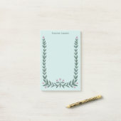 かわいらしフローラフレーム名前をカスタムするメモ帳 ポストイット (デスク上)